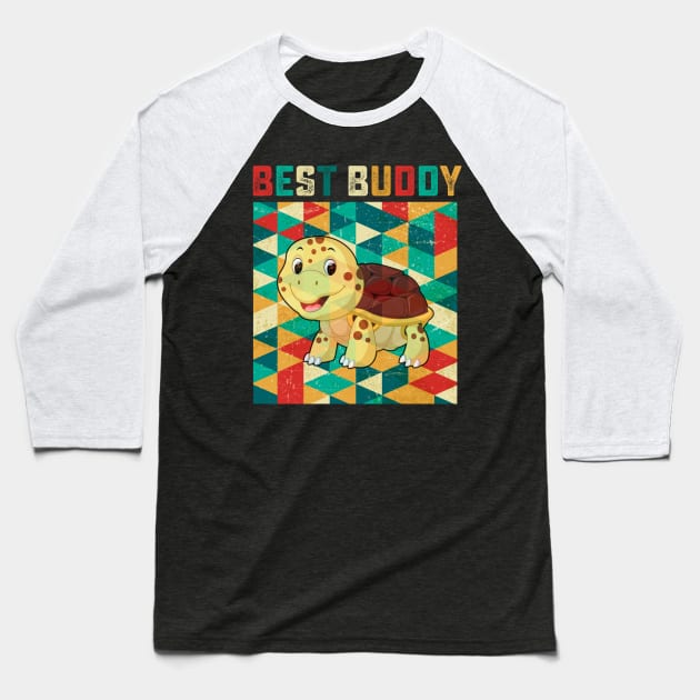 Best Buddy Turtle Baseball T-Shirt by danieldamssm